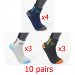 1/5 paari meeste higi neelavad ja desodoreerivad sokid Meeste vabaaja igap&auml;evased keskmise toruga sokid tr&uuml;kitud kilpmustriga sokid spordisokid 10 pairs