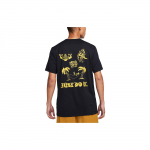 Nike Dri-FIT UV Hyverse Graafiline Tagak&uuml;lje Kirja Prindiga P&auml;ikesekaitse Kiiresti Kuivav L&uuml;hikeste Varrukatega Fitnessi S&auml;rk Meeste Topid Must FB6895-010 M