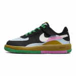 Nike Force 1 Low EasyOn LV8 2 PS Tantsu Laste tossud Must Valge-Kaitsev&auml;rvi-Sinine M&auml;nguline-Roosa FN0410-001 35