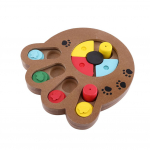 1Pc Cute Puppy Multi functional Interactive Food Treated Wooden Toy For Pet Dog & Cat Paw