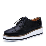Moodsad naiste platvormkingad Nahast paelad Klassikalised Bullock kingad Naiste 2025 Kevad S&uuml;gis Oxford kingad Suurused 43 Zapatos Mujer 39 black