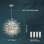 Kaasaegsed Kristall-l&uuml;htrid Ilutulestik, Mitte-dimmerdatavad, 12-harulised Kroomist V&otilde;ilille Sputnik Laevalgustid, Magamistuppa, Elutuppa 12 heads