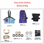 Deemonik&uuml;tt Zoey Cosplay Kost&uuml;&uuml;m KPop Iidol Zoey Cosplay Parukas Naised Rollim&auml;ngu Peo Karnevali Riietus Halloweeni Kost&uuml;&uuml;mid 150cm