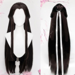 Anime Taevane ametniku &otilde;nnistus Cosplay S&uuml;nteetiline parukas Xie Lian Parukas Mustad juuksed Tian Guan Ci Fu Hanfu Parukad Meeste Halloweeni Rekvisiidid black-