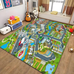 Laste hariduslik linnaelu m&auml;ngumatt Vaip Liikluss&uuml;steemiga Vaip Magamistoa M&auml;ngutoa jaoks L&otilde;bus &Otilde;ppiv P&otilde;randamatt Ohutu Lastele 80 x120cm
