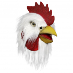 Kanamask Halloweeni uudne kost&uuml;&uuml;mipidu Latekspeamask Rooster Cosp
