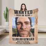 Arthur Morgan RDR 2 L&auml;&auml;ne Kauboi M&auml;ngu Tekk Pehme Mugav Pl&uuml;&uuml;sist Voodipesu Viska Tekid Diivanile Voodile Piknikule Flanell Voodikate Voodi 30x40in