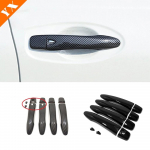 Black Chrome Carbon Car Door Handle frame Cover Trim For Nissan Qashqai J11 Murano Z52 Maxima Pulsar C13 Kadjar Chrome One Holes