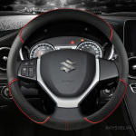 PU Nahast Autojuhtimiskangi Kate 38cm Suzuki Swift 2011-2016 Vitara 2015- Celerio 2015 - SX4 S-CROSS 2013- jaoks punane