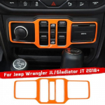 Aknat&otilde;stuki l&uuml;liti paneeli katte viimistlus Jeep Wrangler JL/JT 18+ jaoks Oranž