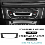 Ehtne pehme s&uuml;sinikkiud Renault Fluence Megane 3 MK3 III RS 2009 2010 2011 2012 2013 2014 LHD RHD keskkonsooli CD kleebis Black Carbon