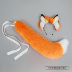 Halloween Animal Ears Peakate Metsalise saba Anime Aksessuaarid Cosplay Rekvisiidid Masquerade Fox Ears Peapaelad naistele Fox Tail camel-set gray