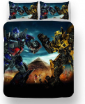 Animatsioon T-Transformers Tr&uuml;kitud Voodipesukomplekt 2/3 tk Lastekingitus Tekikott Noortele Lastele T&uuml;drukutele Poistele Kingitus &Uuml;he-/Kahekohaline/Kuninganna EU Single(135*200cm)3pcs