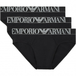 Emporio Armani Logo Tikitud Keskmise V&ouml;&ouml;kohaga Alusp&uuml;ksid Meeste aluspesu Must 111734-4F726-73320 L