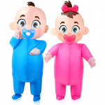 2 suurt t&auml;ispuhutavat beebikost&uuml;&uuml;mi sugu selgitav poistele ja t&uuml;drukutele t&auml;ispuhutavad &uuml;likonnad sugu selgitav pidu Halloweeni cosplay tarvikud Height 150CM-190CM