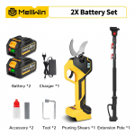 MELLWIN 2IN1 Harjadeta Elektriline Oksak&auml;&auml;rid Pikendatava 180CM Vardaga Aiat&ouml;&ouml;riist Makita 18V Aku Pinni jaoks 2 Battery EU Plug