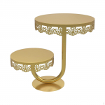 2 Tier Cake Stand Display Holder ,Serving Platter Serving Tray ,Dessert towers Round Cupcake Stands Aureate