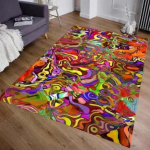 V&auml;rviline grafitimatt Abstraktse n&auml;okunstiga disain Hele ainulaadne vaip kodu kujundamiseks elutupp magamistuba kingiidee 60*90cm