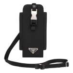 Prada Re-Nylon Br&auml;ndi logo Lukk Sulgemine Kangast Telefoni kott Naiste kotid Must 1ZT023-2DMX-F0002 Basic Set (Bag)