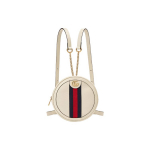 Gucci Ophidia Double G Logo Triibuline Kangast Mini Seljakott Naiste Seljakott Valge 598661-DJ2DG-8454 Basic Set (Bag+Dust Bag)