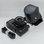 PU-nahast kaamerakott Fujifilm XT2 XT3 Fuji X-T2 X-T3 jaoks Kaitsev hoiualus T&auml;ielik korpus Rihmaga must