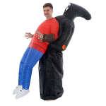 Halloweeni t&auml;ispuhutav kost&uuml;&uuml;m Peokleit Multikakujuline Nukk Naljakas Kost&uuml;&uuml;m Cosplay Surma Kummitus Kallistus XS:80-120CM black