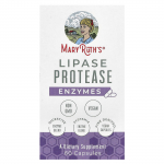MaryRuth's, Lipaasi Proteaasi Ens&uuml;&uuml;m, 60 Kapslit