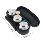 3 tk/komplekt Raud graveeritud helkuriga Petanque komplekt Bocce pallim&auml;ngu komplekt Unikaalsed elegantsed Petanque pallid M&auml;ngud v&auml;litegevuseks