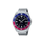 CASIO MDV 107 Kvartsmehhanismiga Roostevabast terasest rihmaga K&auml;ekell Meeste Kellad Must sihverplaat MDV-107D-1A3 Black Dial
