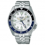 SEIKO 5 Sports 100m Veekindel Automaatne/Manuaalne Mehaaniline Liikumine Roostevabast Terasest Rihmaga K&auml;ekell SBSC017 White Dial