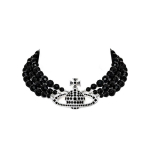 Vivienne Westwood Messaline Kolmerealine Choker Naiste kaelakee Must H&otilde;be 6303002E02P178P178 Box