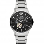 Emporio Armani Renato Must Roostevabast Terasest Meeste Automaatne K&auml;ekell AR60055 must