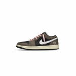 Jordan Air Jordan 1 libisemiskindlad kulumiskindlad madalad vintage korvpallijalatsid naistele pruun must DC0774-101(Team333-) 44