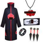 Kuum m&uuml;&uuml;k Anime Ninja Akatsuki organisatsiooni keep komplekt Otsmikur&otilde;ngas Peapael Kaelakee Kuwo k&auml;em&otilde;&otilde;ga komplekt XXS black