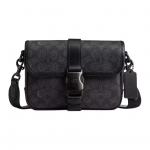 Coach League 19 Klassikaline Tr&uuml;kiga Kaetud L&otilde;uend Crossbody &Otilde;lakott V&auml;ikesed Meeste kotid Must CY990-R8E Basic Set (Bag+Dust Bag)