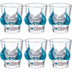 6tk Bikini Shot-klaasi Loovad Kehakujulised Kokteiliklaasid L&auml;bipaistvad Veiniklaasid Joogiklaasid 1.9oz Klaasid Alkoholishotidele Viina Peo Kaunistused 6pcs Blue