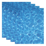 Uxcell Lainevee Kleebised 4 tk, 11,69 tolli x 8,27 tolli (u. 297 mm x 210 mm), Isekleepuvad kunstlikud lainelise efektiga kleebised, Nukumaja blue