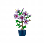 Hibiskuse lille klotsikomplekt, kunsttaime ja lilleline DIY mudel, loominguline stressivastane m&auml;nguasi t&auml;iskasvanutele, kingitus meestele ja naistele