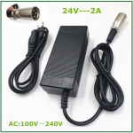24V 2A Ratastooli Golfik&auml;ru Laadija XLR-pistik Vaikne Laadija Razor E150 Razor E200 Razor E225S Razor E300 Razor E32 Laadija AU