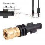 Survepesuri adapter 1/4 kiir&uuml;hendus veep&uuml;stolile Karcher LAVOR Bosch Parkside autopesuks For YILI