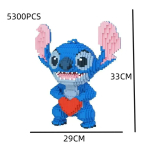 33CM V&auml;ga suur &otilde;mblus StellaLou ehitusklots DIY klotsid M&auml;nguasi V&auml;ikese teraga klots Lastele &uuml;le 12 aasta T&auml;iskasvanute kingitus 3300 tk blue