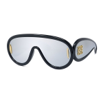 Loewe ebakorrap&auml;rase kujuga p&auml;ikeseprillid peegliga s&auml;&auml;rekaunistusega Unisex p&auml;ikeseprillid Must LW40108I01C F,Black white