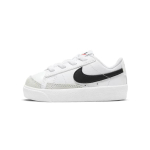 Nike Blazer Synthetic Leather Low top Toddler Shoes White Black Infant And Toddler DA4076-101 27 white