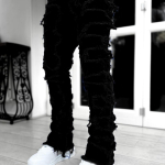 Uued Meeste Teksad Sirge S&auml;&auml;rega Street Fashion Ins V&auml;rvilised Venivad Plaaster Teksad Sirge S&auml;&auml;rega XXL must