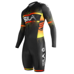 Meeste &uuml;likond Jalgrattas&auml;rk Jumpsuit Ahvi komplekt Triatlon &Otilde;huke polster Mtb Ciclismo riided Pikak&auml;eline Hingav &Uuml;hes t&uuml;kis jalgrattas&otilde;idukomplekt 5XL black