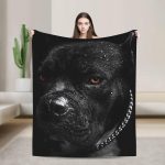 Cane Corso flanelltekk Pehme visketekk diivanile, tugitoolile, lennureisiks Kohev voodikate Diivanivoodi kate 130x150cm