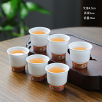 6 tk Jade Portselan Meistrikannu Hiina Kung Fu Tee Komplektiga, V&auml;ike Suurus, Valge Portselanist Teekannud Majapidamiskasutuseks <200ml