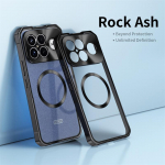 Magnetiline &uuml;mbris Xiaomi POCO F8 Ultra F8 Pro 5G jaoks Magsafe jaoks Alumiiniumisulamist Metallraam Matt L&auml;bipaistev Kate Kaitserauad Poco F8 ultra must