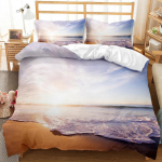 Rannakatte komplekt Suvine ookeani voodipesukomplekt Hawaii mere lained 3D-tr&uuml;kiga Merit&auml;ht Pol&uuml;ester tekikate Queen King EU single(135x200cm)