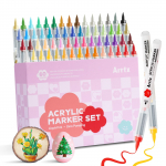 Arrtx Akr&uuml;&uuml;l 60 pintslit Sobib puut&ouml;&ouml;ks ja otsetindimarkeritega, V&auml;rvidele, Otsikule, Kivile, Klaasile, Isetehtud projektidele, Illustratsioonile, Koomiksitele, Animatsioonile, K&auml;sit&ouml;&ouml;le.